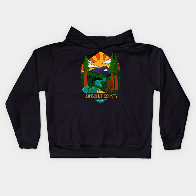 Humboldt County Kids Hoodie by CattGDesigns